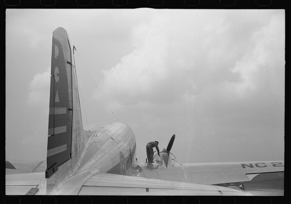 [Untitled photo, possibly related to: Planes on the field at the municipal airport in Washington, D.C.]. Sourced from the…