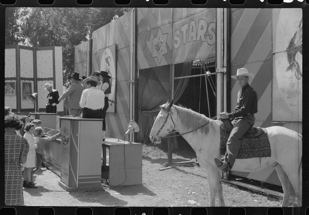[Untitled photo, possibly related to: At the "rodeo" show at the fair in Rutland, Vermont]. Sourced from the Library of…