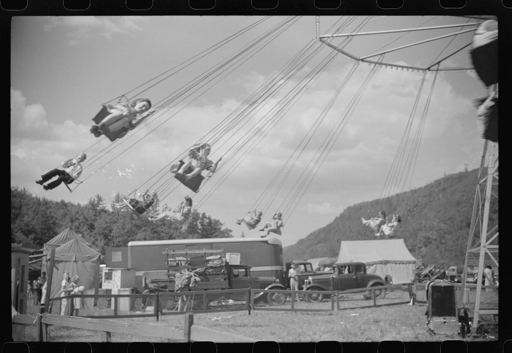 At a small American Legion carnival near Bellows Falls, Vermont. Sourced from the Library of Congress.
