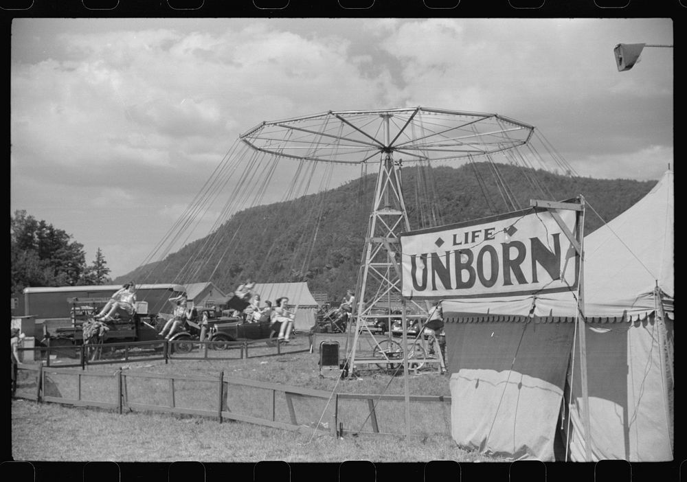 [Untitled photo, possibly related to: At a small American Legion carnival near Bellows Falls, Vermont]. Sourced from the…