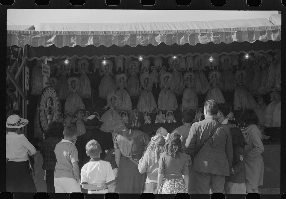 One of the booths at the Rutland Fair, Vermont. Sourced from the Library of Congress.