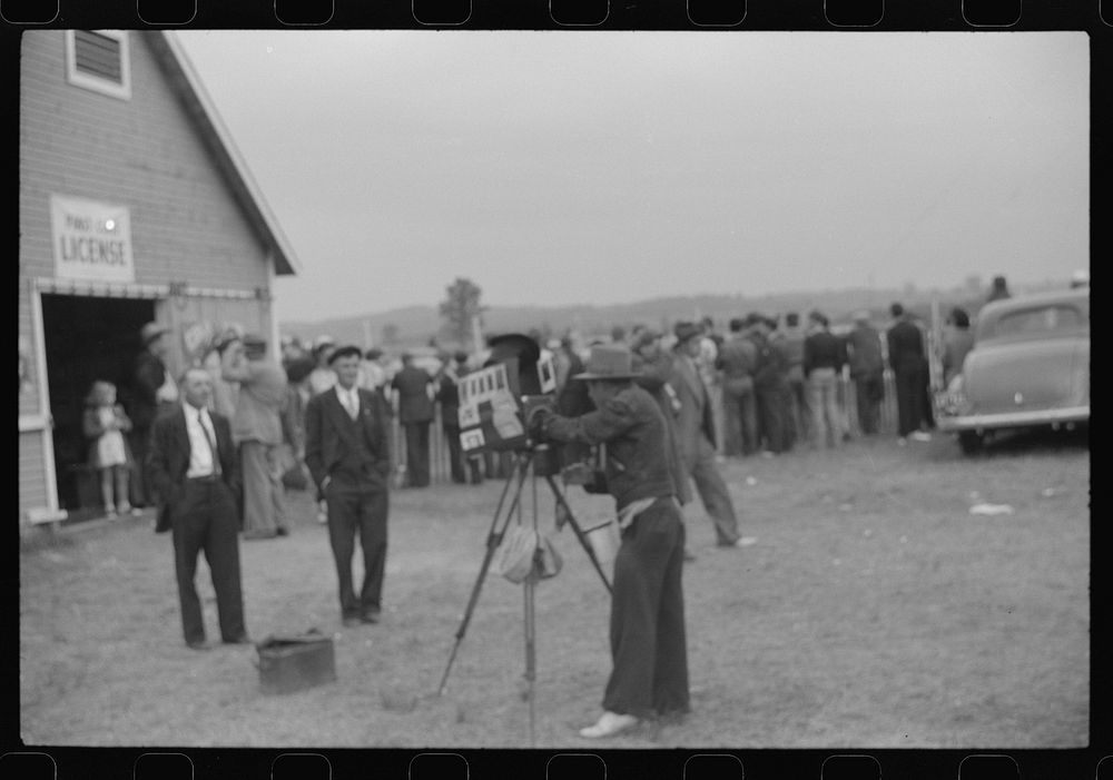 [Untitled photo, possibly related to: Tintype photographer at the Champlain Valley Exposition, Essex Junction, Vermont].…