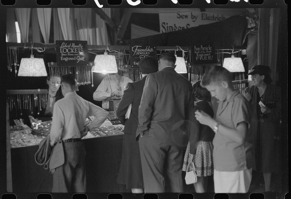 [Untitled photo, possibly related to: At the jewelry booth at the Champlain Valley Exposition, Essex Junction, Vermont].…