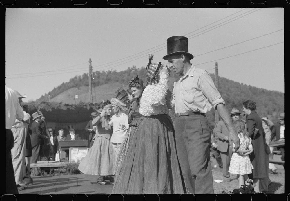 [Untitled photo, possibly related to: Old fashioned dances at the "World's Fair" in Tunbridge, Vermont]. Sourced from the…