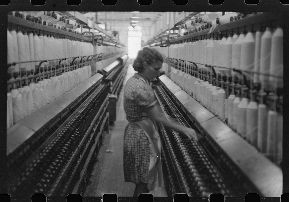 [Untitled photo, possibly related to: At the Mary-Leila cotton mill in Greensboro, Georgia]. Sourced from the Library of…