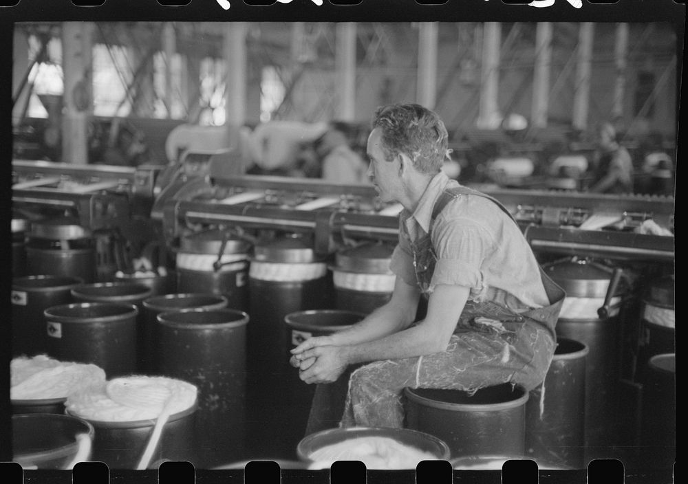 [Untitled photo, possibly related to: At the Mary-Leila cotton mill in Greensboro, Georgia]. Sourced from the Library of…