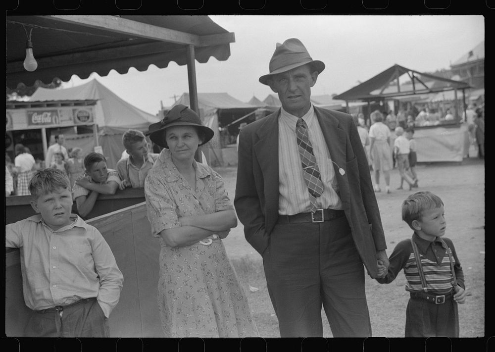 [Untitled photo, possibly related to: Family at the Greene County fair in Greensboro, Georgia]. Sourced from the Library of…