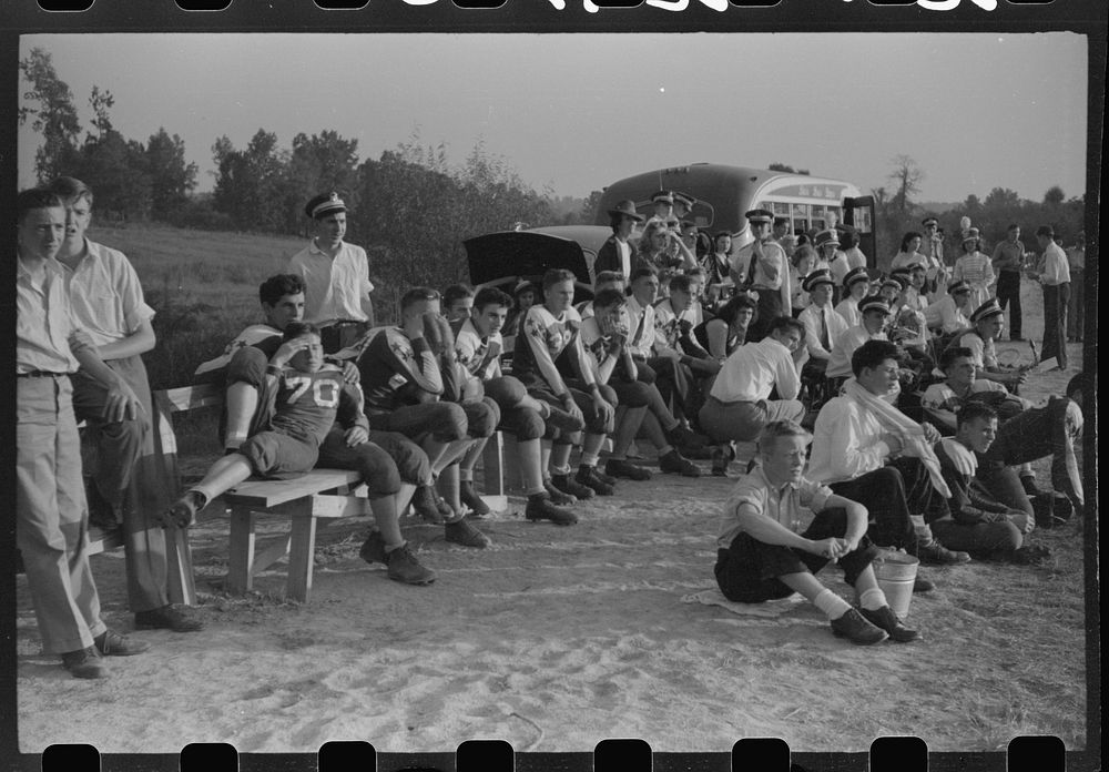 [Untitled photo, possibly related to: Greensboro, Greene County, Georgia. Football game]. Sourced from the Library of…