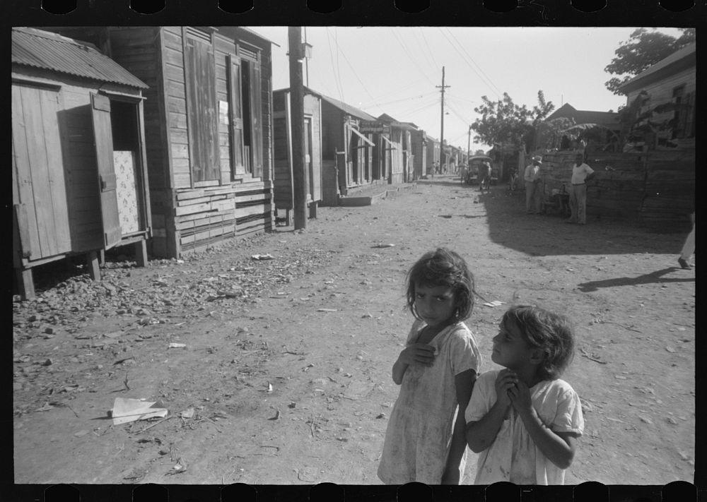 Street in slum area known as "El Machuelitto," in Ponce, Puerto Rico. Sourced from the Library of Congress.