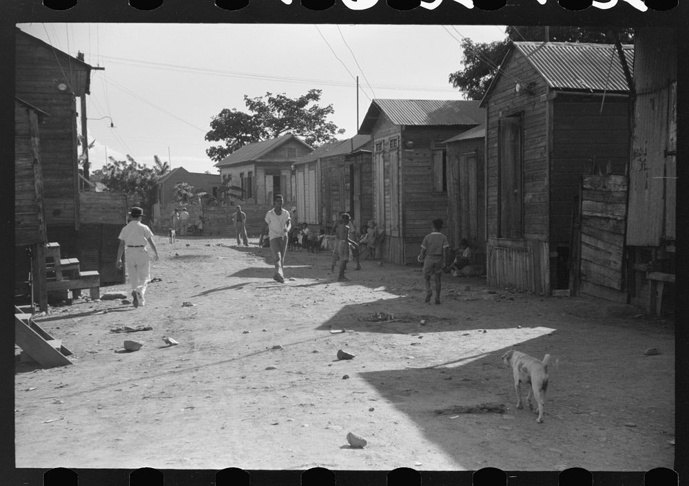 [Untitled photo, possibly related to: Street in the slum area known as "El Machuelitto" in Ponce, Puerto Rico]. Sourced from…