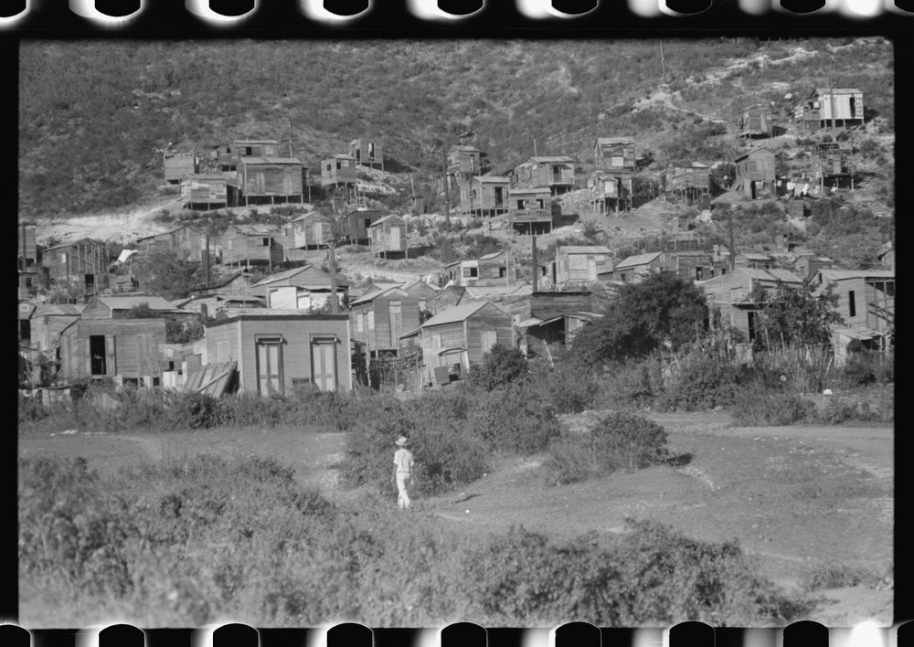 Slum area in Ponce, Puerto Rico. Sourced from the Library of Congress.