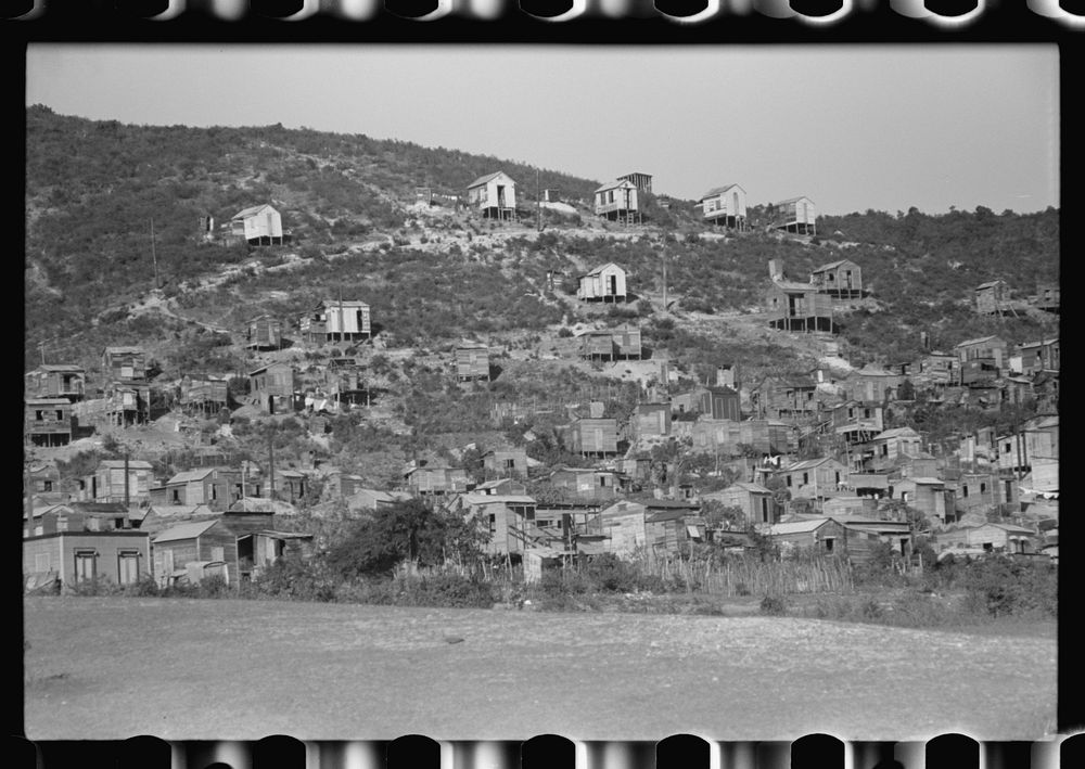 Slum area in Ponce, Puerto Rico. Sourced from the Library of Congress.