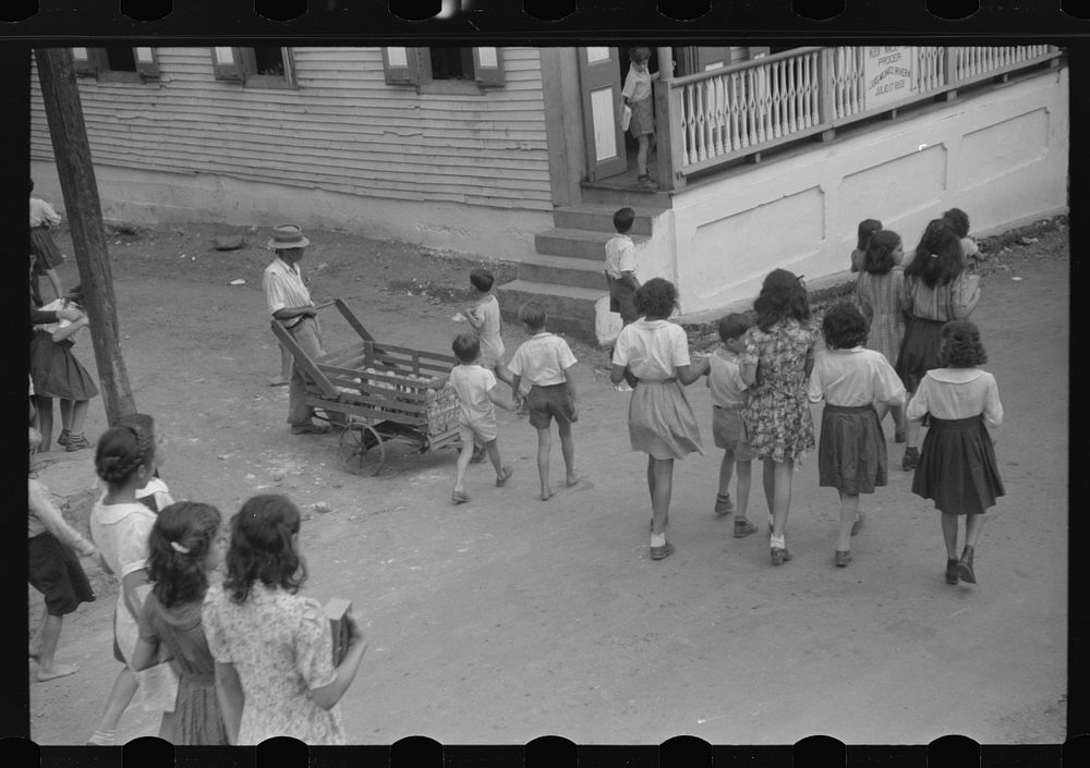 [Untitled photo, possibly related to: Children coming home from school, Barranquitas, Puerto Rico]. Sourced from the Library…