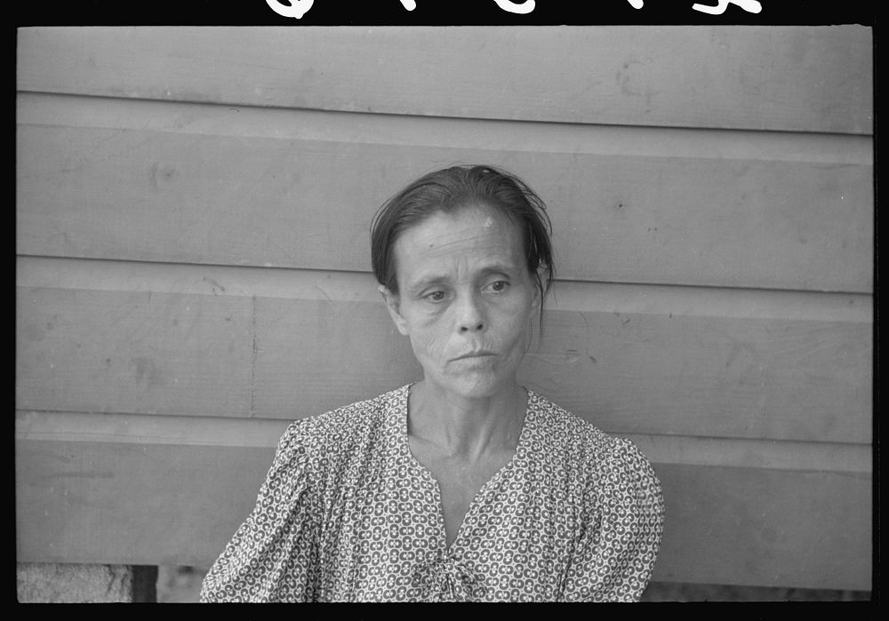 [Untitled photo, possibly related to: Wife of a farmer living in the hills near Corozal, Puerto Rico]. Sourced from the…