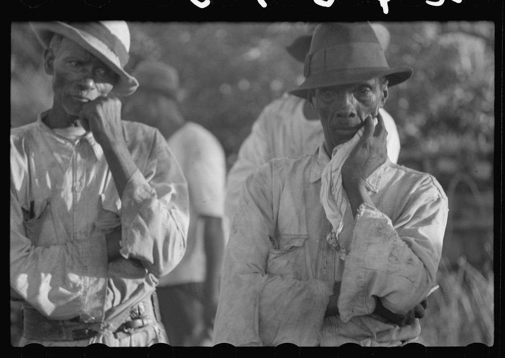 FSA (Farm Security Administration) borrowers at a group meeting near Christiansted, St. Croix, Virgin Islands. Sourced from…