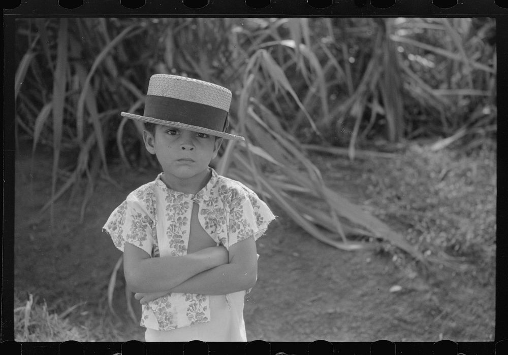 [Untitled photo, possibly related to: Farm boy along the road near Corozal, Puerto Rico]. Sourced from the Library of…