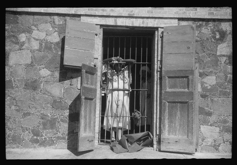 [Untitled photo, possibly related to: Charlotte Amalie, St. Thomas Island, Virgin Islands. An inmate of the insane asylum at…