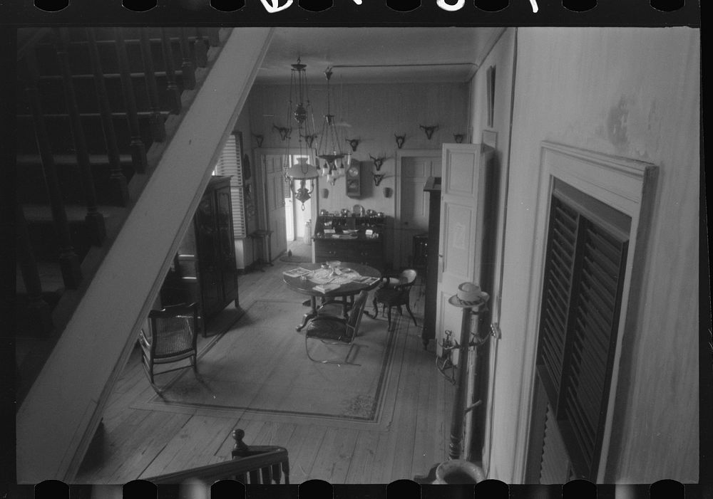 [Untitled photo, possibly related to: Christiansted, St. Croix, Virgin Islands. Waiting room in the Hotel Penthany]. Sourced…