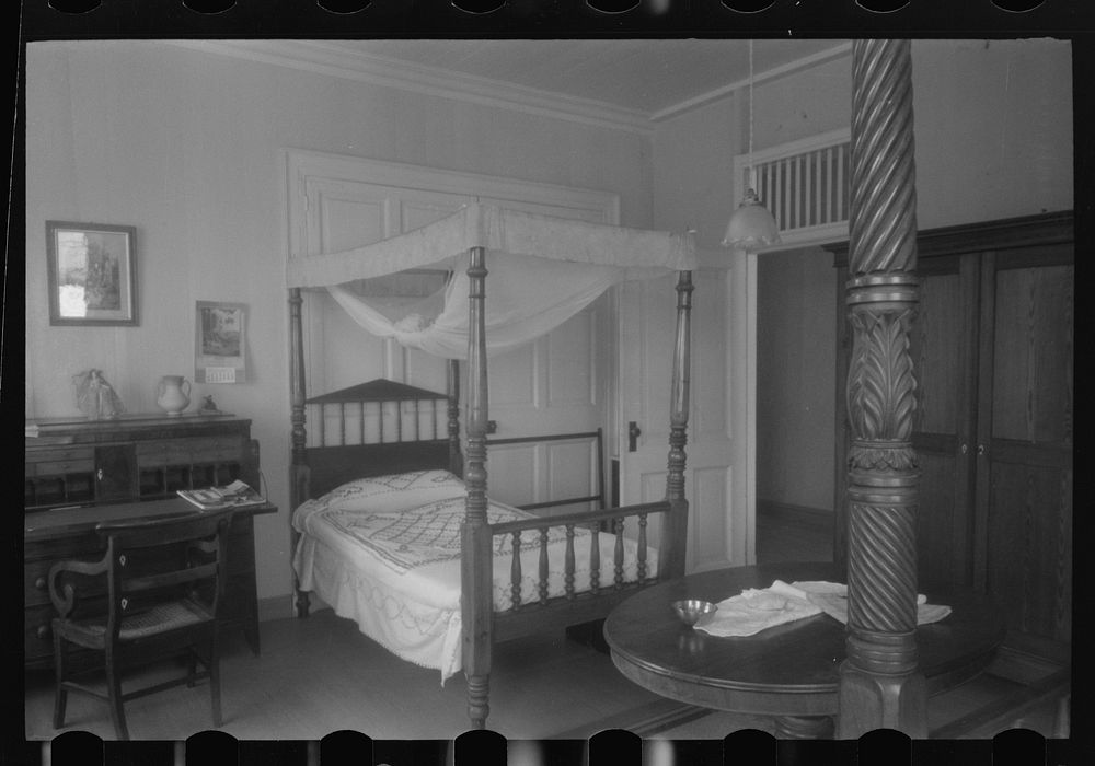 Christiansted, St. Croix Island, Virgin Islands. A room in the Hotel Penthany. Sourced from the Library of Congress.