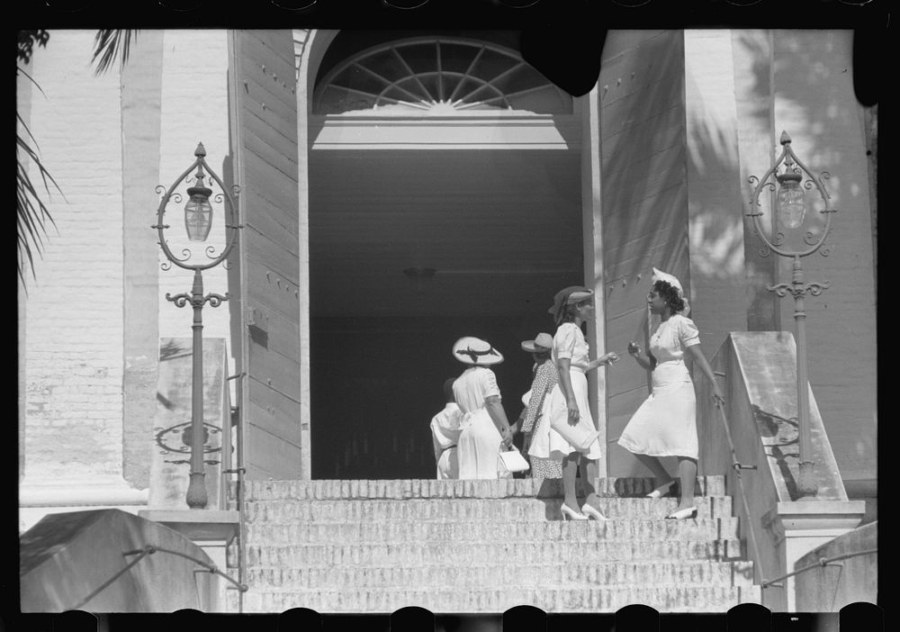 [Untitled photo, possibly related to: Charlotte Amalie, St. Thomas Island, Virgin Islands. After the morning service on…