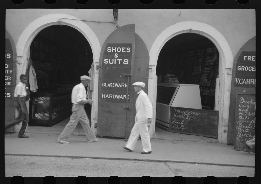 [Untitled photo, possibly related to: Charlotte Amalie, St. Thomas Island, Virgin Islands. Stores along the main street].…