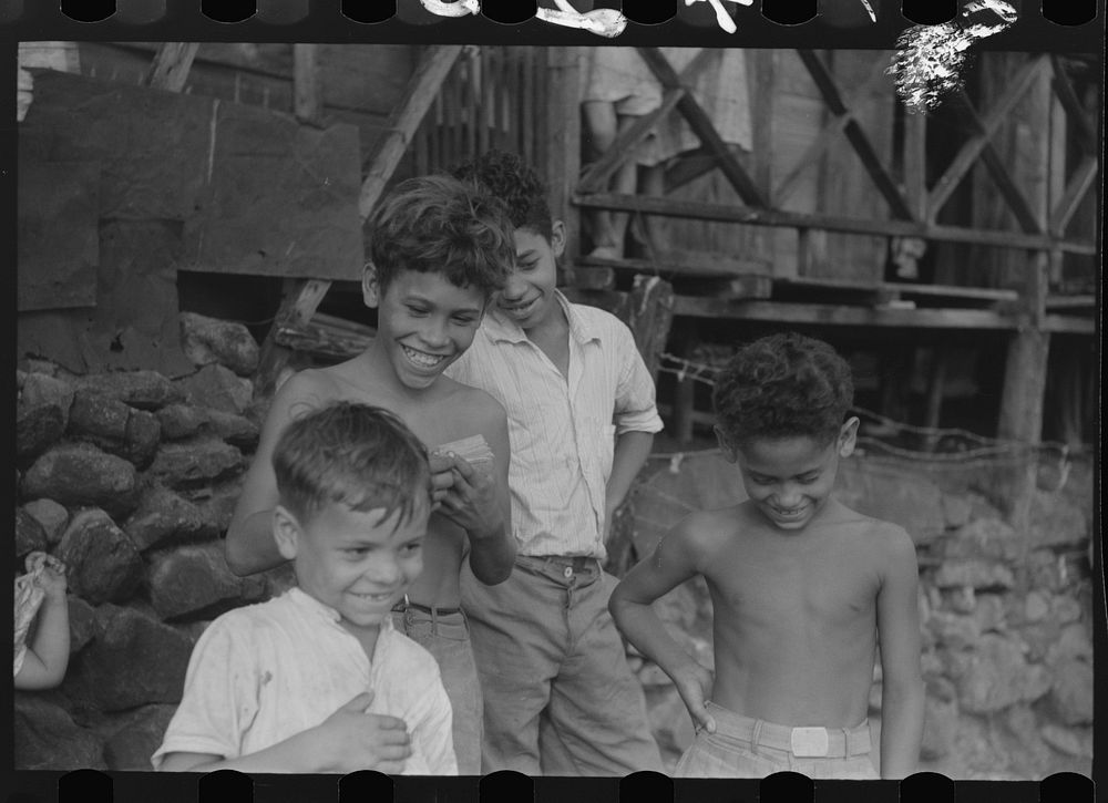 Yauco, Puerto Rico. Children in the slum areas. Sourced from the Library of Congress.