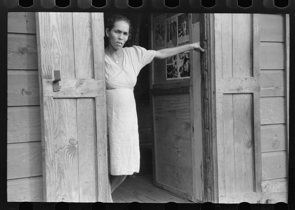 [Untitled photo, possibly related to: Woman living in the slum area in Yauco, Puerto Rico]. Sourced from the Library of…