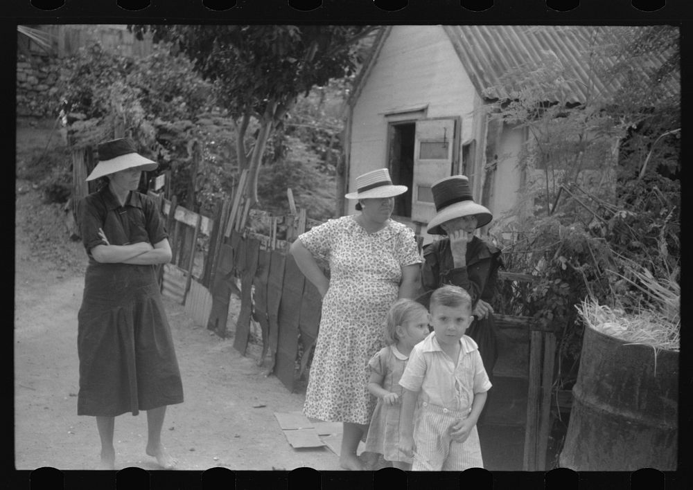[Untitled photo, possibly related to: French-speaking women and children who live in the little colony known as the French…