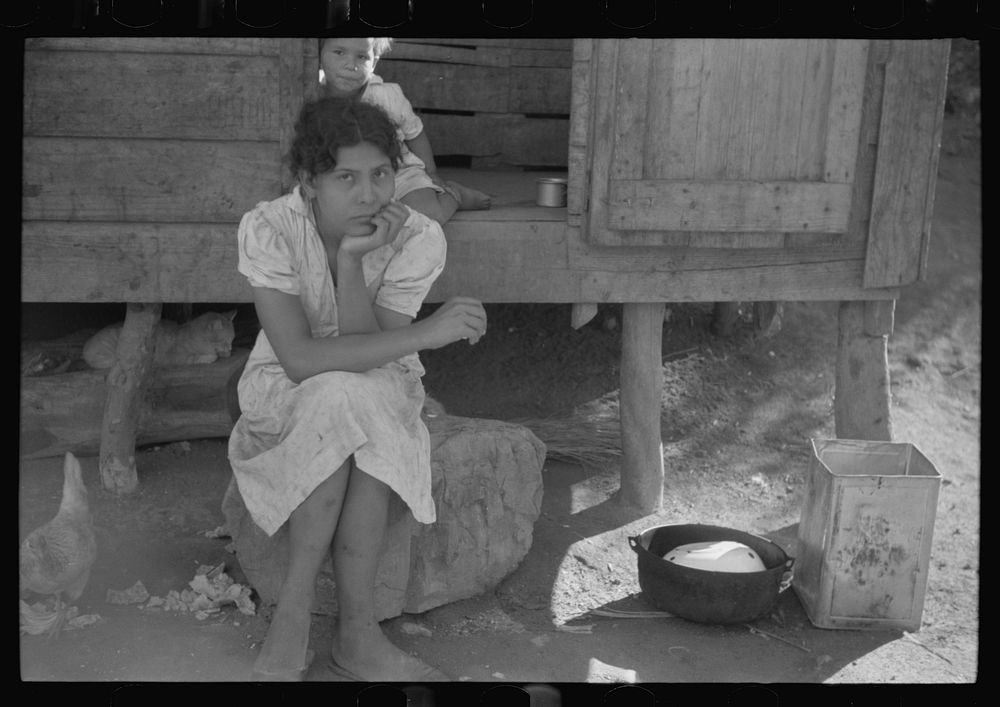 [Untitled photo, possibly related to: At the home of a farm laborer along the road in the hills near Yauco, Puerto Rico].…