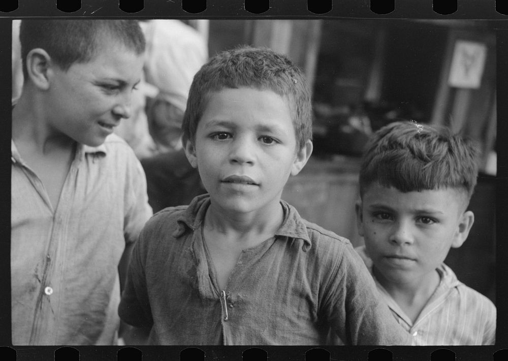[Untitled photo, possibly related to: Children who were begging for pennies in the market in Rio Piedras, Puerto Rico].…