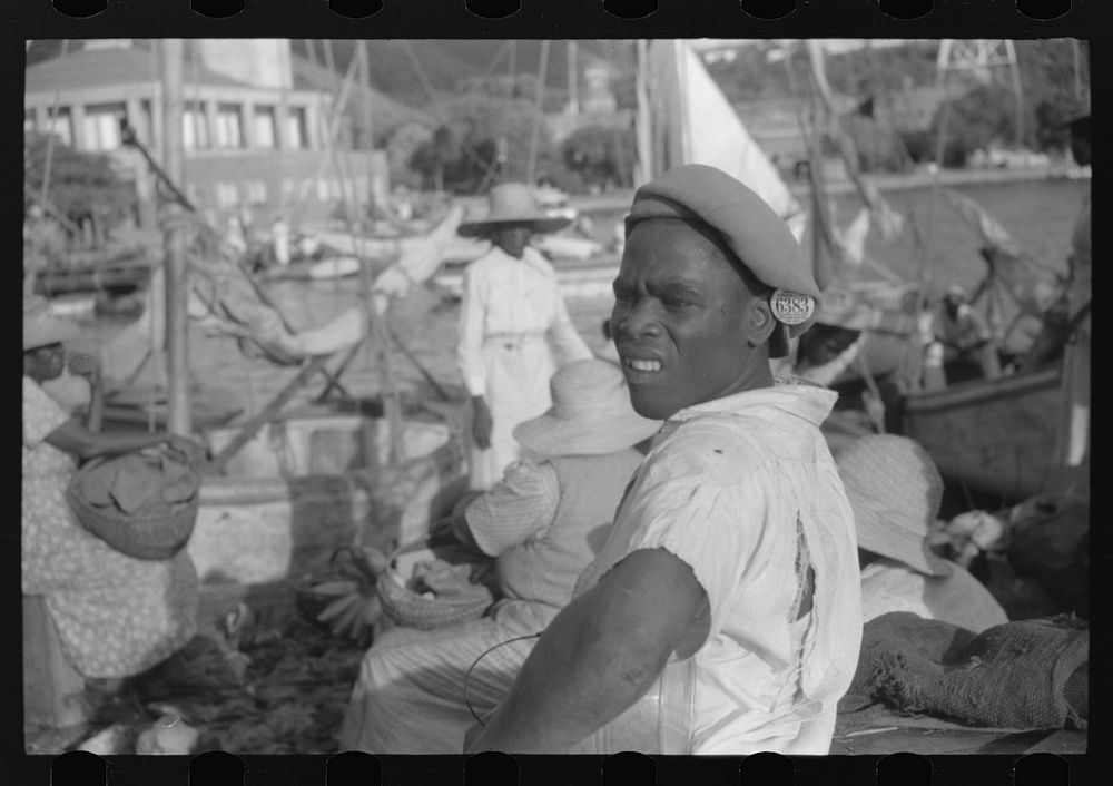 [Untitled photo, possibly related to: At Tortolla wharf in St. Thomas Harbor, Virgin Islands]. Sourced from the Library of…