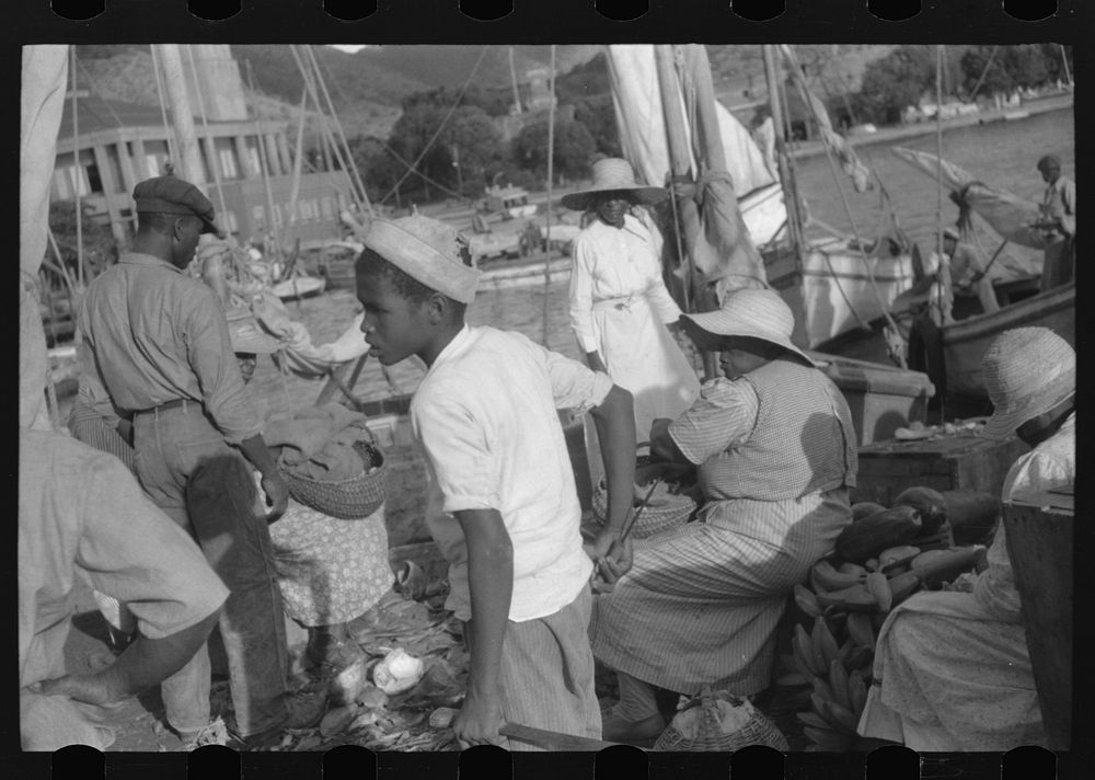 [Untitled photo, possibly related to: At Tortolla wharf in St. Thomas Harbor, Virgin Islands]. Sourced from the Library of…