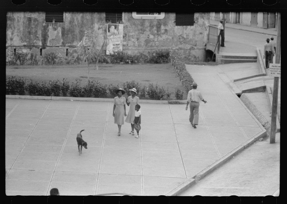 [Untitled photo, possibly related to: On a main street in Charlotte Amalie, St. Thomas, Virgin Islands]. Sourced from the…