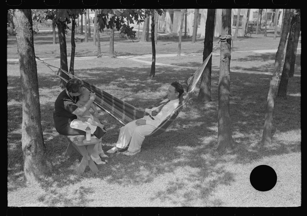 [Untitled photo, possibly related to: Family at Greenbelt, Maryland]. Sourced from the Library of Congress.
