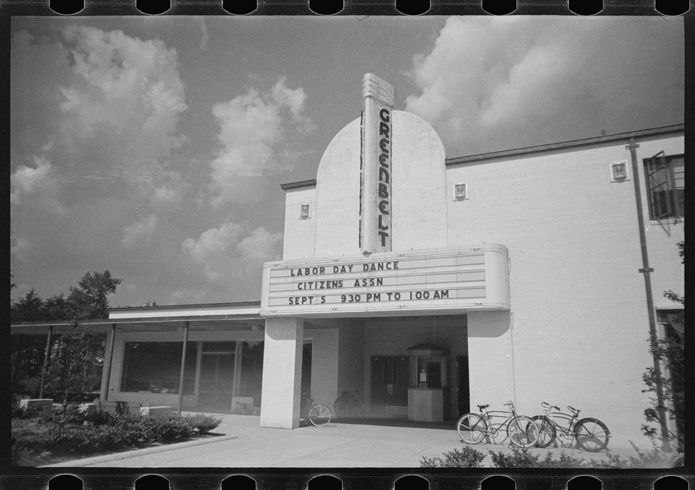 [Untitled photo, possibly related to: Theatre in Greenbelt business center, Maryland]. Sourced from the Library of Congress.