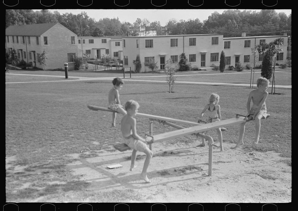 [Untitled photo, possibly related to: Children at Greenbelt, Maryland]. Sourced from the Library of Congress.