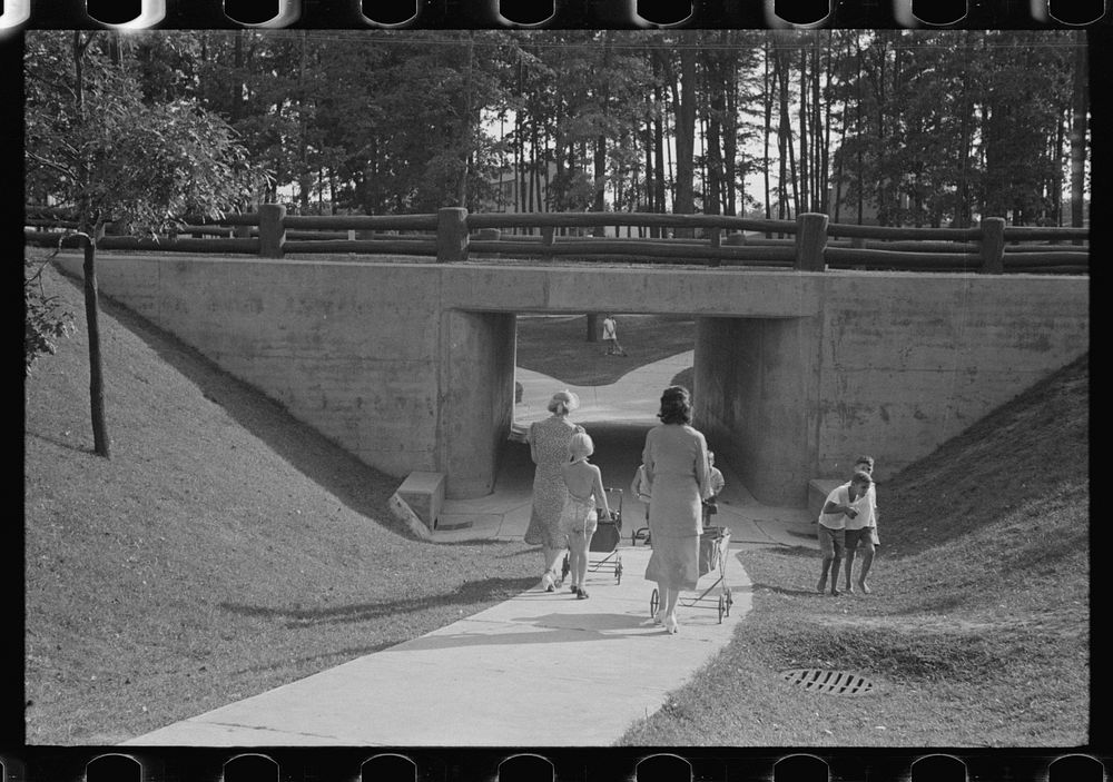 [Untitled photo, possibly related to: Underpass at Greenbelt, Maryland]. Sourced from the Library of Congress.