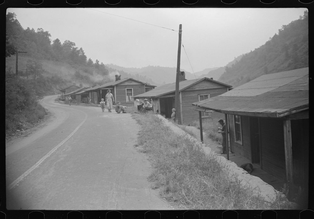 Abandoned mining community. At present almost everyone on relief. Marine, West Virginia. Sourced from the Library of…