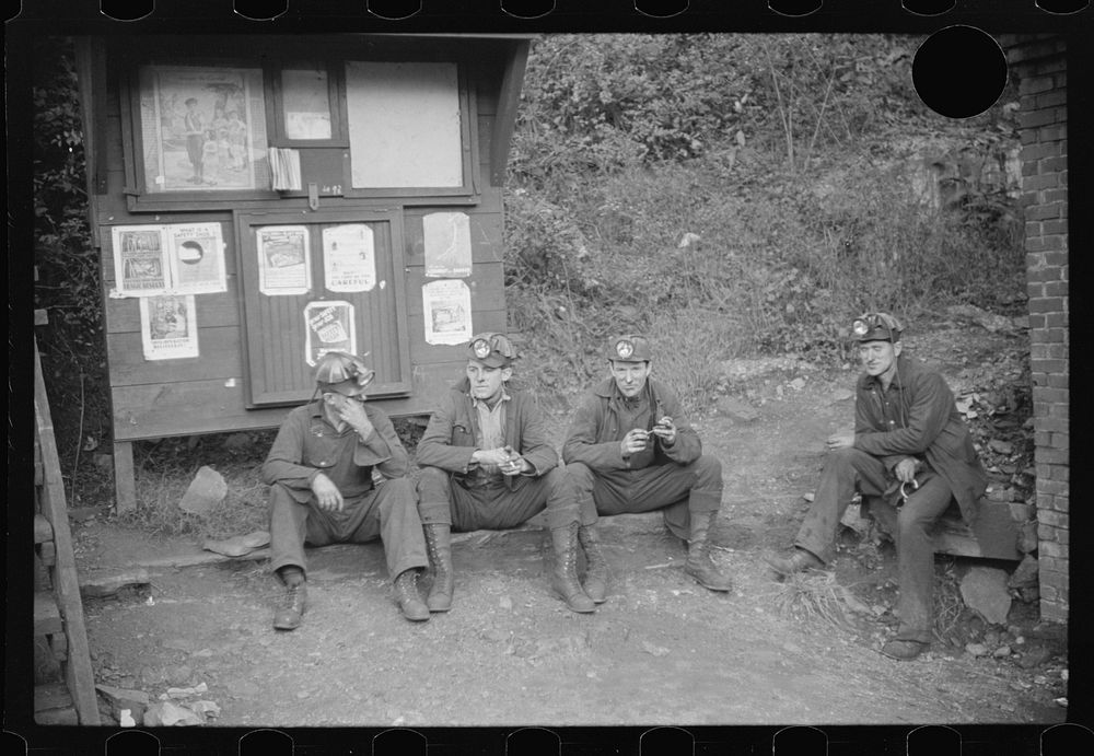 [Untitled photo, possibly related to: Miners starting home after work. Part of coal tipple shown at left. West Virginia].…