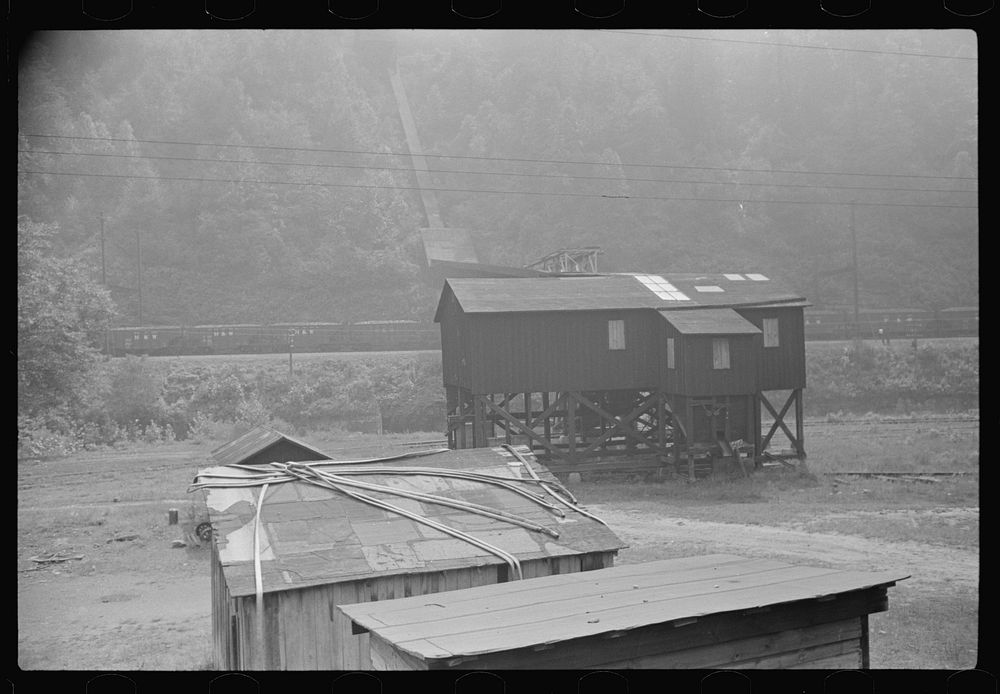 Abandoned tipple in coal mining town, Twin Branch, West Virginia. Sourced from the Library of Congress.