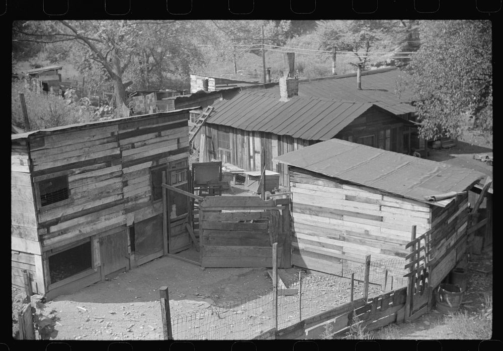 Rear view of Work Projects Administration worker's and old mine foreman's shacks and houses. South Charleston, West…