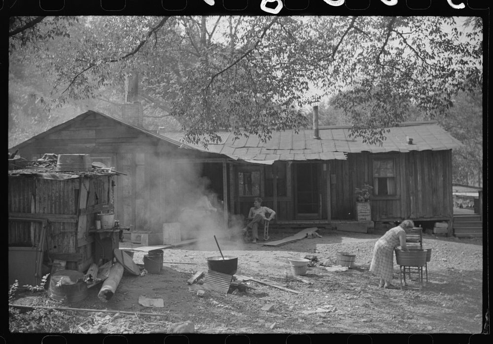 Home of old and sick mine foreman and WPA (Works Progress Administration) workers and families, Charleston, West Virginia.…