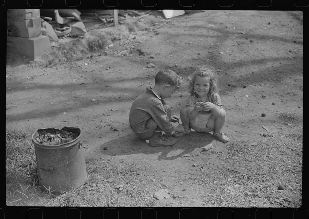 Children of WPA (Works Progress Administration) worker, South Charleston, West Virginia. Sourced from the Library of…