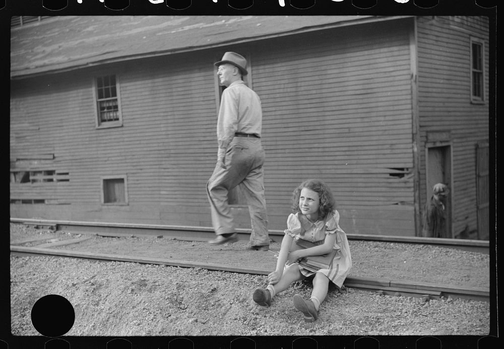 [Untitled photo, possibly related to: Miners' children on way from school, Omar, West Virginia]. Sourced from the Library of…