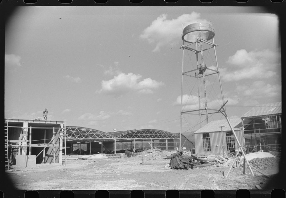 [Untitled photo, possibly related to: Dimension Plant under construction, Tygart Valley, West Virginia]. Sourced from the…