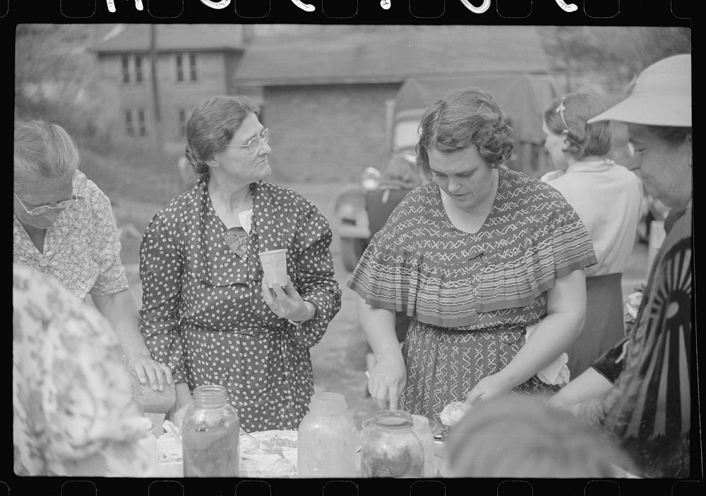 [Untitled photo, possibly related to: Women at Sunday school picnic, Jere, West Virginia] by Marion Post Wolcott