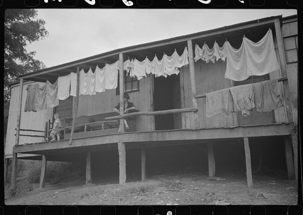 [Untitled photo, possibly related to: Coal miner's shack, Pursglove, West Virginia]. Sourced from the Library of Congress.