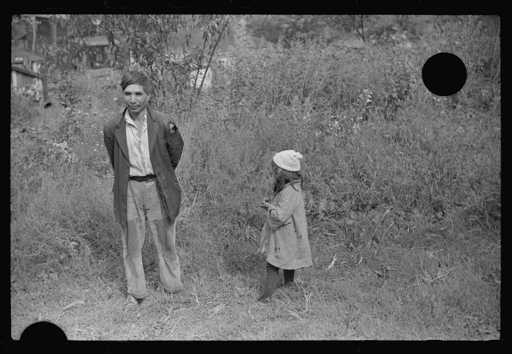 [Untitled photo, possibly related to: Mexican miner and child, Bertha Hill, West Virginia. Many Mexicans and es were brought…