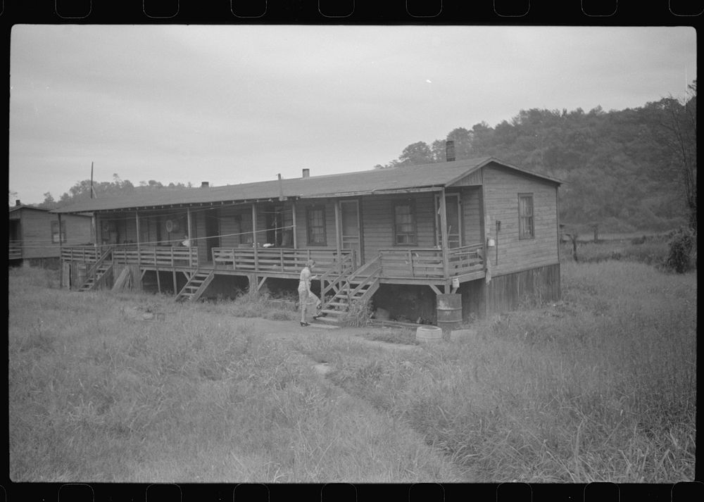 Coal miners' shacks. Scotts Run, West Virginia. Sourced from the Library of Congress.