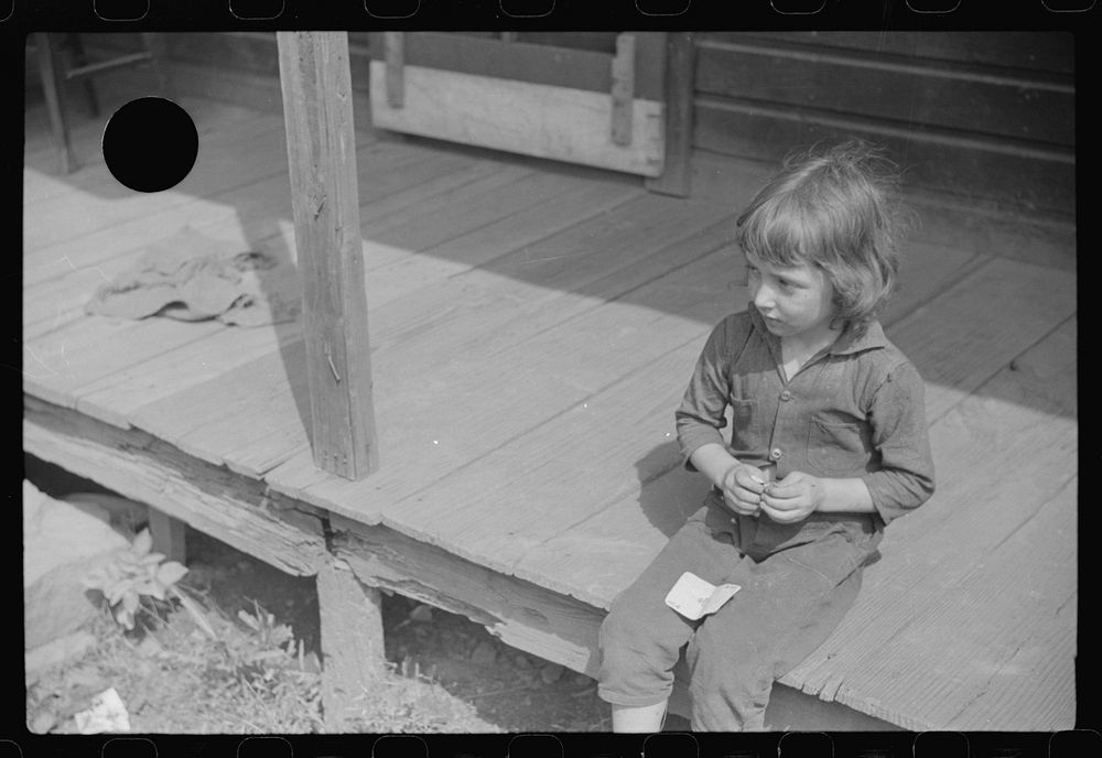 [Untitled photo, possibly related to: Child of coal miner, Jere, Scotts Run, West Virginia]. Sourced from the Library of…